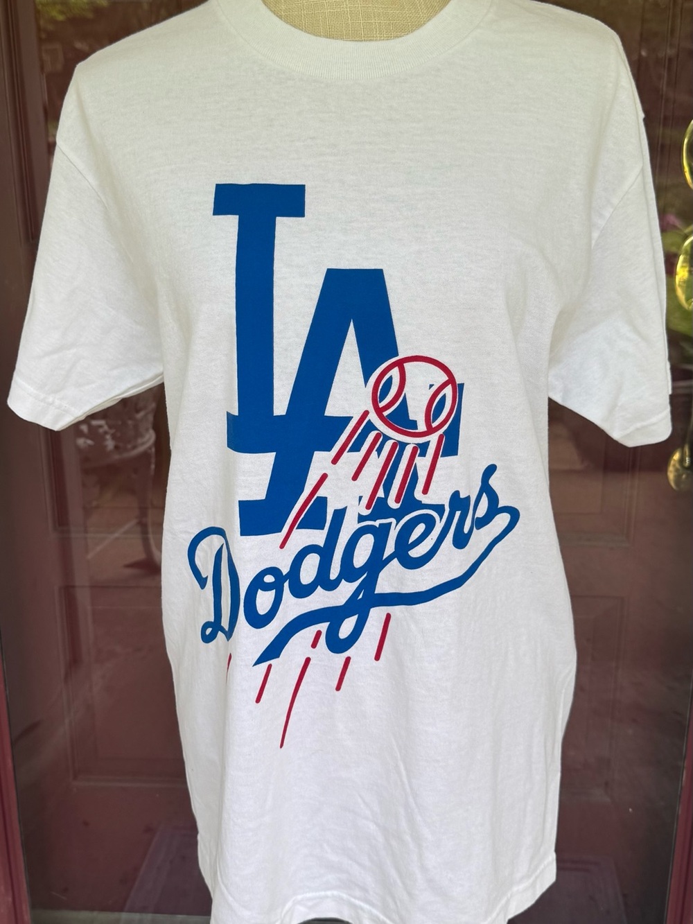 LA Dodgers White Graphic Tee